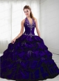 2015 Brand New Ball Gown Halter Top Purple Quinceanera Dresses