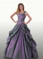 Wide Straps Quinceanera Dresses with Appliques and Pick-ups