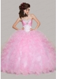 Best Sweetheart Beaded Decorate Quinceanera Dresses with Ruffles