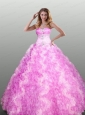 Strapless Beaded Decorate Quinceanera Dresses with Ruffles