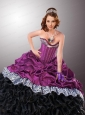 2015 Inexpensive Multi-color Quinceanera Dresses with Ruffles and Pick-ups