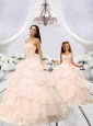 Affordable Beading and Ruching Princesita Dress in Champagne