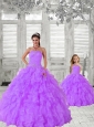 2015 Trendy Lavender Princesita Dress with Beading and Ruching