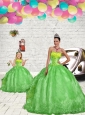Fashionable Green Princesita Dress with Beading and Embroidery for 2015