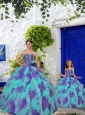 Trendy Beading and Ruffles Multi-color Princesita Dress for 2015 Spring