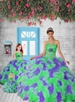 Remarkable Multi-color Princesita Dress with Appliques and Ruffles