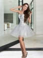 New Style Appliques and Ruffles White Prom Dresses For 2015
