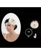 Unique Headpiece with Jewelry Set Including Necklace Earrings and Bracelet