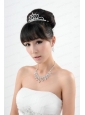 Shinning Crystal Crown with Necklace and Earings Jewelry Set