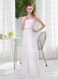 2015 Simple Empire Ruching Prom Dresses in White