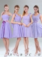 Classical Lavender Princess Mini Length Prom Dress with Ruching