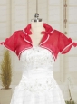 Red Organza Wedding Party Shawls with Beading
