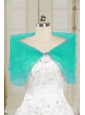 2014 Cheap Turquoise Open Front Shawls with Beading