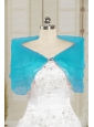 2014 Fall New Style Aqua Blue Shawls with Beading