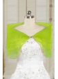 2014 Organza Beading Shawls in Yellow Green