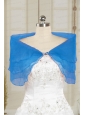 2014 Sweet Beading Open Front Shawls in Blue
