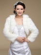 2015 White Rabbit Fur Shawls with Long Sleeves