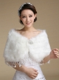 2015 Wonderful Rabbit Fur Shawls with Rhinestone