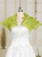 Olive Green Organza Wedding Party Shawls with Beading