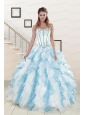 Appliques and Ruffles 2015 Quinceanera Dresses in Multi Color
