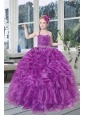 2015 Romantic Beading and Ruffles Organza Little Girl Pageant Dress with Halter