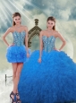 Most Popular Aqua Blue Sweet 16 Dresses with Beading and Ruffles