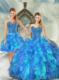 Detachable Beading and Ruffles Multi Color Quinceanera Dresses for 2015
