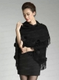 The Brand New Style Black Knitted Fabric 2015 Wraps