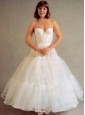 Trendy Organza Ball Gown Ankle-length White Petticoat