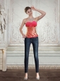 2015 Cute Strapless Multi Color Corset with Beading and Embroidery
