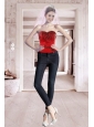 2015 Best Seller Red Sweetheart Corset with Embroidery