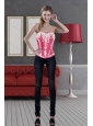 Hot Pink Sweetheart 2015 Pretty Corset with Pick Ups and Embroidery