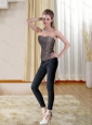 Popular Gold Strapless Leopard 2015 Corset with Beading