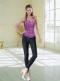 Purple Sweetheart 2015 Corset with Beading and Appliques