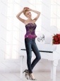 New Style Sweetheart Embelished Multi Color Corset with Bowknot