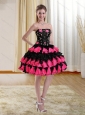 Beautiful Ball Gown Multi Color Strapless Prom Dresses with Appliques and Ruffles