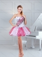 Perfect Multi Color Ruffled Strapless Prom Gown with Beading