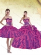 2015 Beautiful Sweetheart Multi Color Quinceanera Dresses with Beading and Ruffles