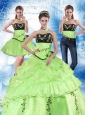 2015 Gorgeous Strapless 2015 Quinceanera Dress in Spring Green