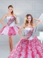 Popular 2015 Ruffles and Beading Multi Color Sweet 15 Dresses