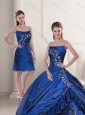 2015 Elegant Royal Blue Quinceanera Dresses with Appliques