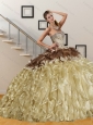 Beautiful Sweetheart Multi Color Quinceanera Dresses with Embroidery and Ruffles