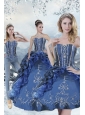 Wonderful Blue Sweet 15 Dresses with Embroidery and Beading for 2015