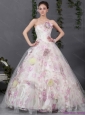 2015 New Arrival Multi Color Quinceanera Gowns with Hand Made Flowers