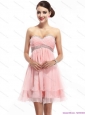Sexy Sweetheart 2015 Prom Dress with Beading and Ruching