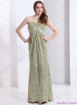 Elegant One Shoulder Floor Length Sequined Prom Dress for 2015