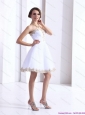 Modest White Sweetheart Beaing Prom Gown with Appliques