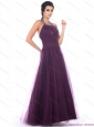 Popular 2015 Halter Top Prom Dress with Ruching and Beading
