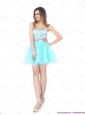 2015 The Super Hot Sweetheart Light Blue Christmas Party Dress with Sequins
