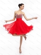 Elegant Sweetheart Short Prom Dresses with Rhinestones and Ruching